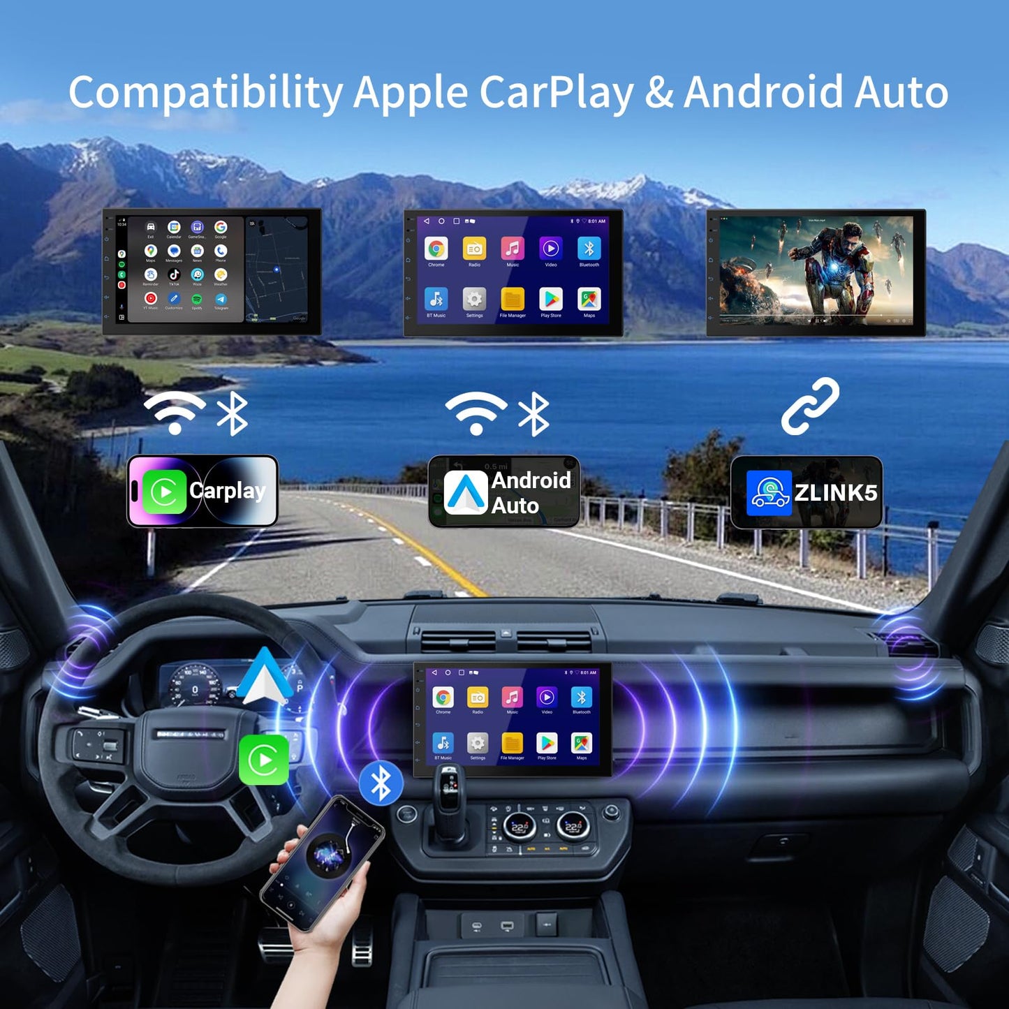 Car Stereo Radio Wifi Car-play Compatible for Qashqai 2007-2011 Android 13