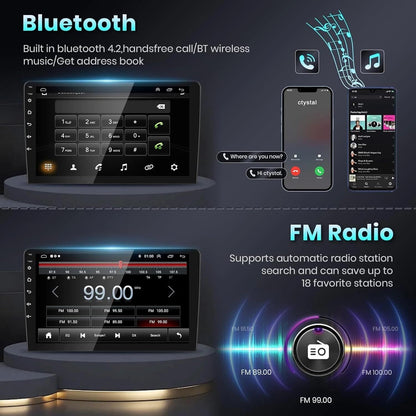 10Inch Car Stereo Radio Car-play GPS Navi Compatible for F150/F250 2004-2014 Android 13
