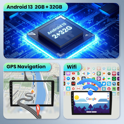 10.1" Android 13 Car Stereo for Chevy Express Van 2008–2011 – Wireless CarPlay, Android Auto, GPS Navigation, AHD Camera, 2+32GB