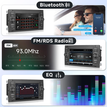 7inch Car Stereo Radio Car-play GPS Navi Compatible for Ford Transit Mk7Android 13