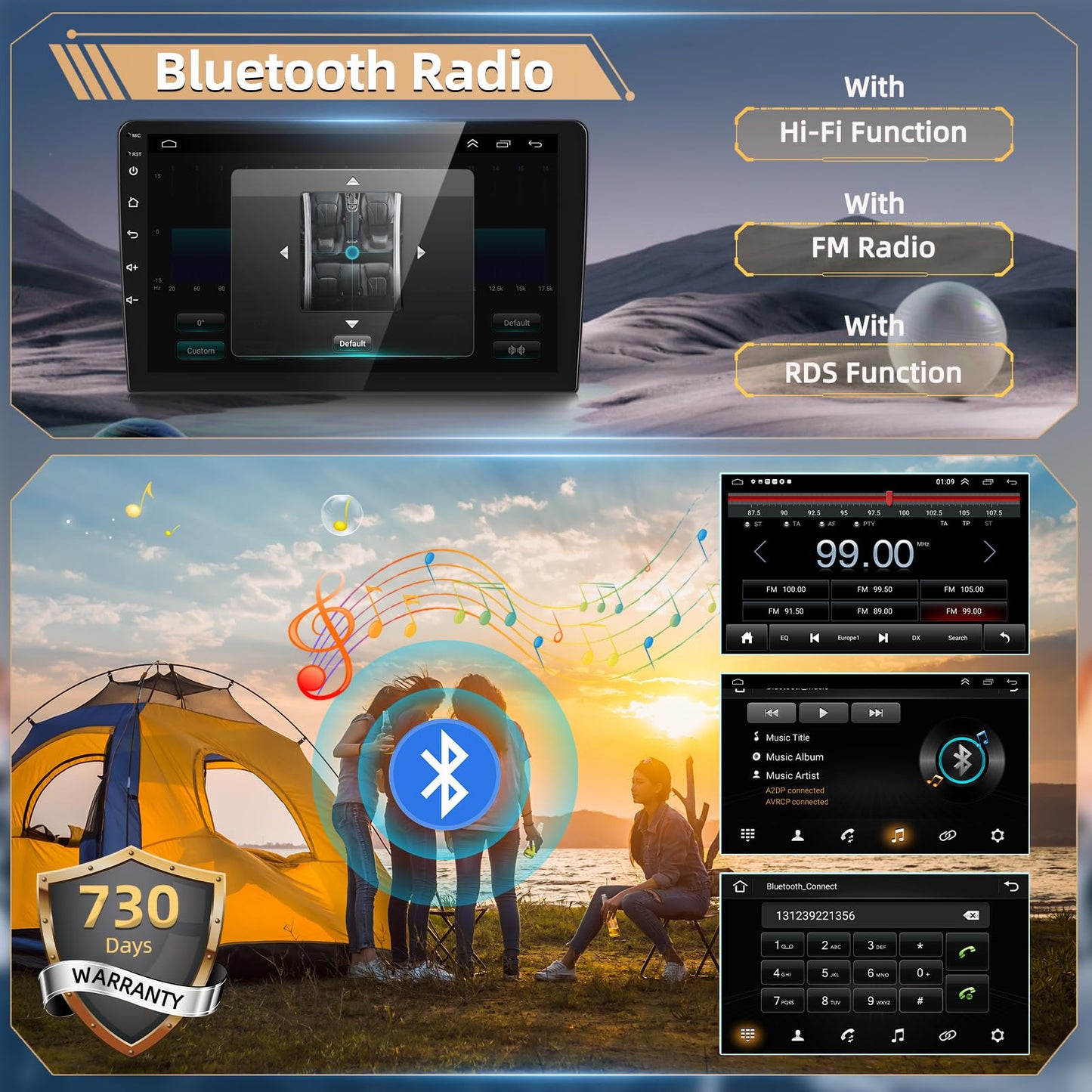 Android 13 Car Stereo for Chevrolet Aveo T250 (2009–2017) – 9" Touchscreen with Wireless CarPlay, Android Auto, 2+32GB, AHD Backup Camera & Microphone