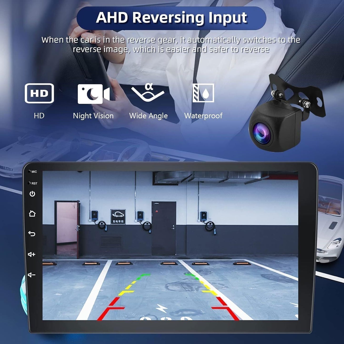 Android 14 Car Stereo for Chevrolet Traverse 2013–2017 – 7" Touchscreen with Wireless CarPlay & Android Auto, 2+32GB, AHD Backup Camera & Microphone (GMC-Style Rounded Frame)