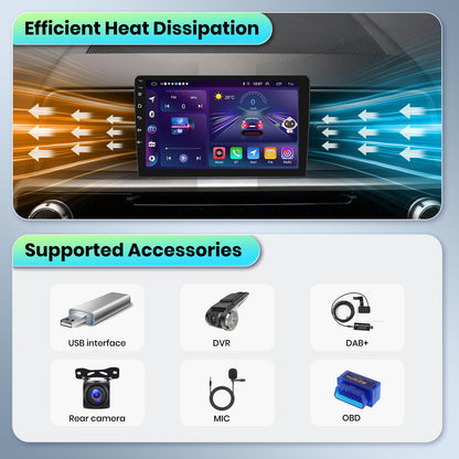 10.1" Android 13 Car Stereo for Chevy Express Van 2008–2011 – Wireless CarPlay, Android Auto, GPS Navigation, AHD Camera, 2+32GB