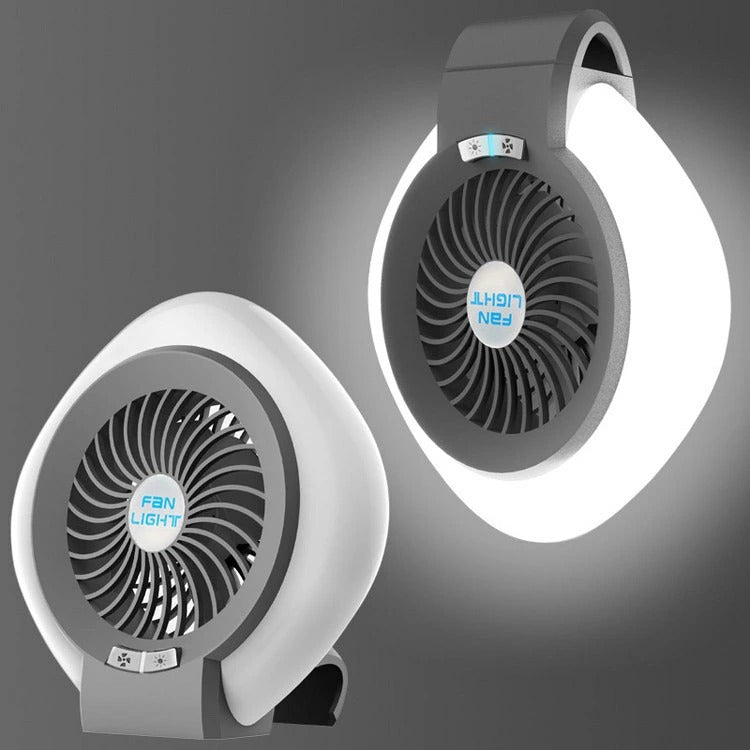 Rechargeable Camping Fan with LED Light – Portable, Lightweight & Long Battery Life for Outdoor Adventures