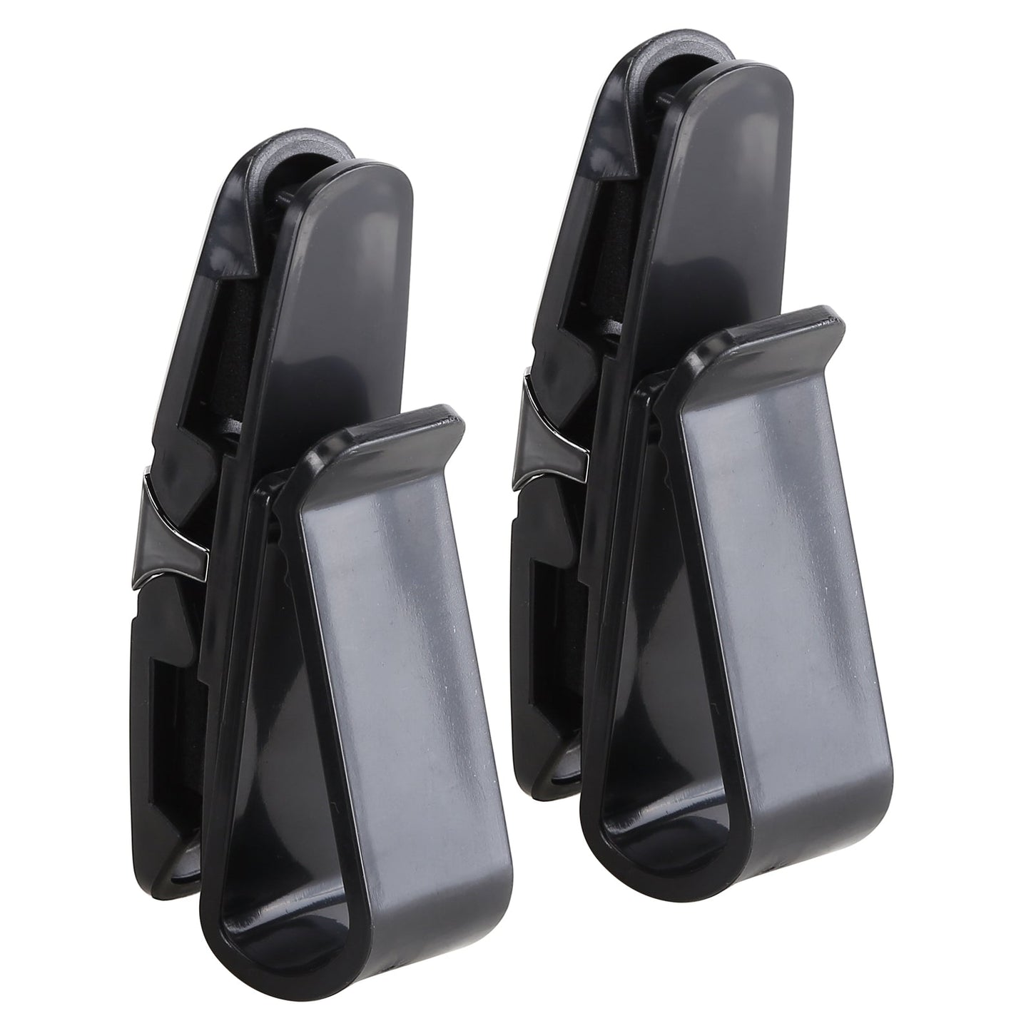 2 Pack Car Sun Visor Glasses Holders, Sunglasses Eyeglasses Mount with Ticket Card Clip – Black