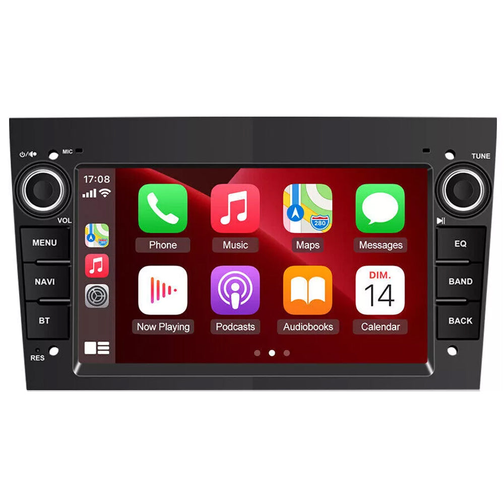 Android 13 Car Stereo for Opel/Vauxhall Astra Corsa (6-Button, Black) – 7" Touchscreen with Built-in Wireless CarPlay & Android Auto, 2+32GB, AHD Backup Camera & Microphone