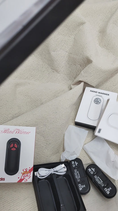 2er-Pack wiederaufladbare Handwärmer mit Taschenlampe – 5 Heizstufen, tragbarer Taschenwärmer zum Skifahren und für Outdoor-Aktivitäten, ideales Wintergeschenk für Damen und Herren