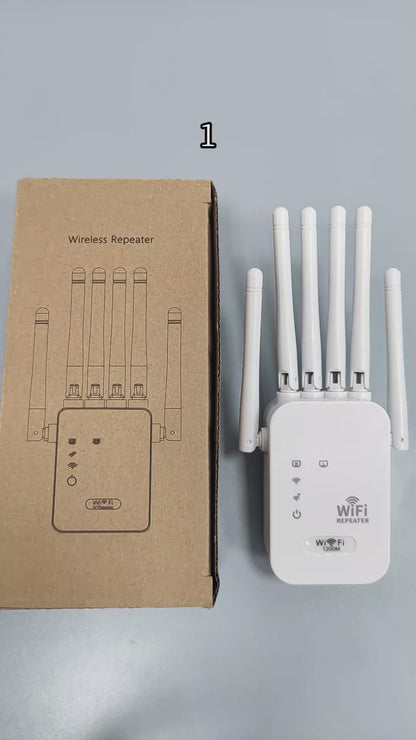 Wi-Fi 6 Extender/Repeater Dualband-WLAN-Verstärker mit 6 Antennen, 1200 Mbit/s, WLAN-Signalverstärker für Heimbüro, kompatibel mit Wi-Fi 6, Plug-and-Play-Einrichtung
